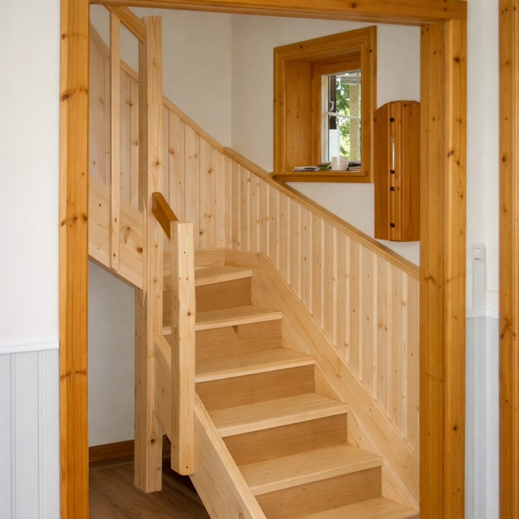 Måttbesälld trappa snickrad av Eknäs Entreprenad